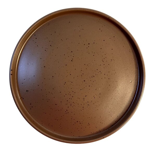 Stone + Lain Set-3 Stoneware Dinner Plates 10 1/4" Speckled Matte Brown *HEAVY* - Picture 5 of 6